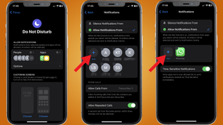 como ajustar as configurações de chamada e notificação em não perturbe e foco em um iPhone