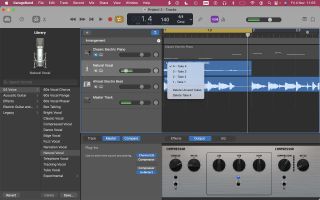 Captura de tela do editor de áudio gratuito Apple GarageBand